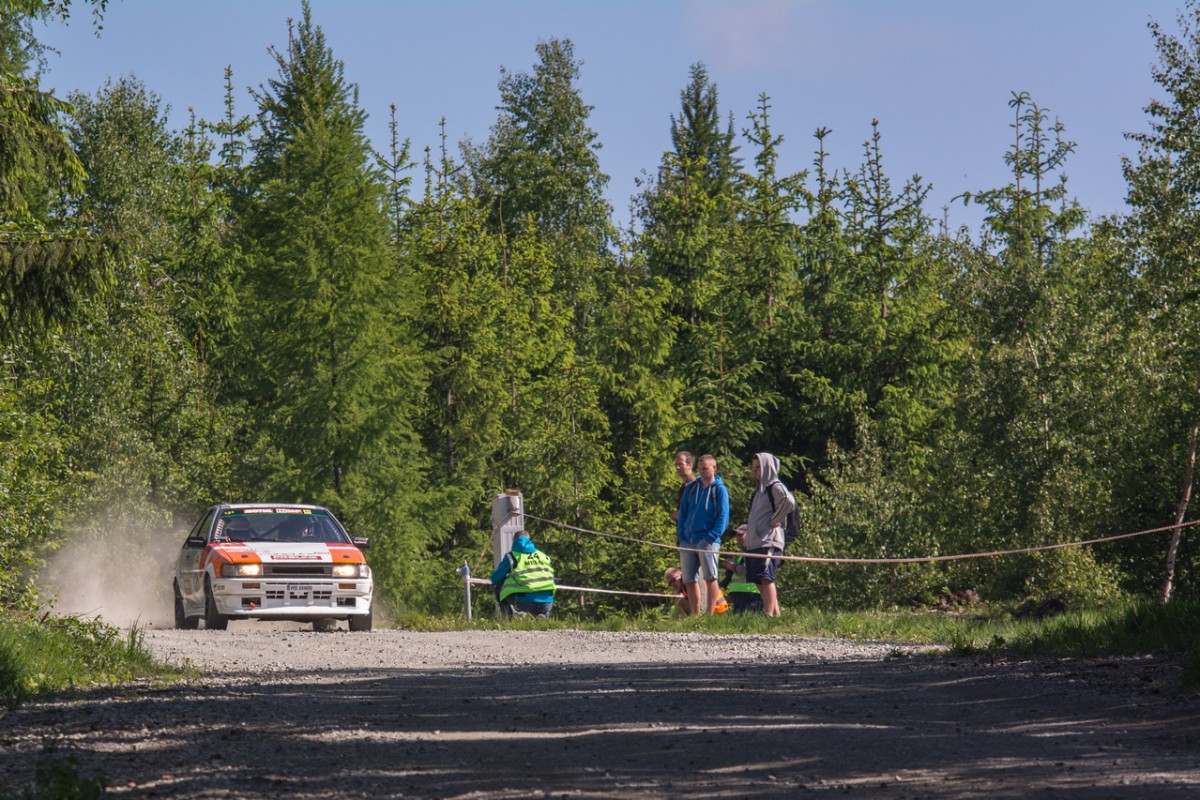 52. Rajd Dolnośląski 2018 - załoga Wysocki / Zalega - Toyota Corolla AE86