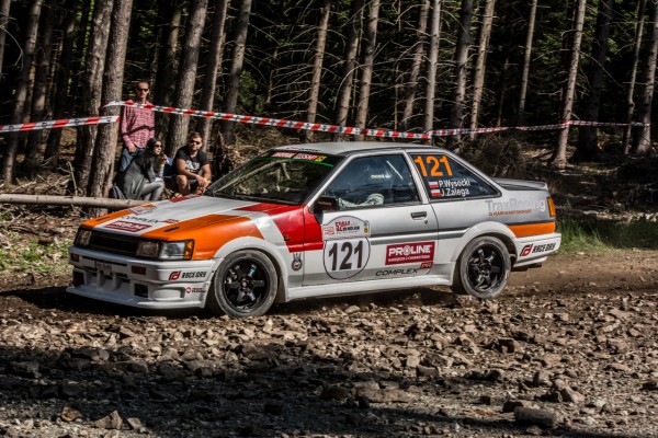 52. Rajd Dolnośląski 2018 - załoga Wysocki / Zalega - Toyota Corolla AE86