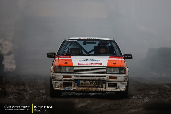 55. Rajd Barbórka 2017 - załoga Wysocki / Zalega - Toyota Corolla AE86