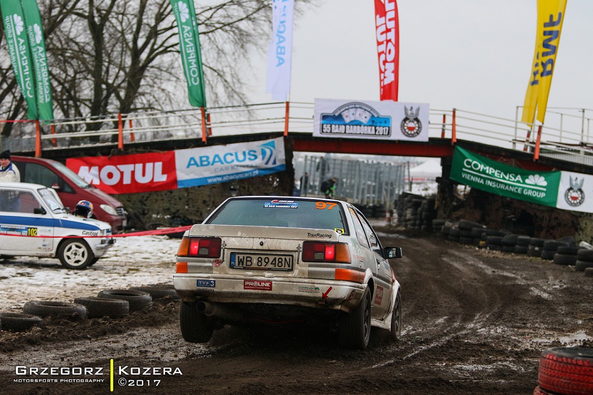 55. Rajd Barbórka 2017 - załoga Wysocki / Zalega - Toyota Corolla AE86