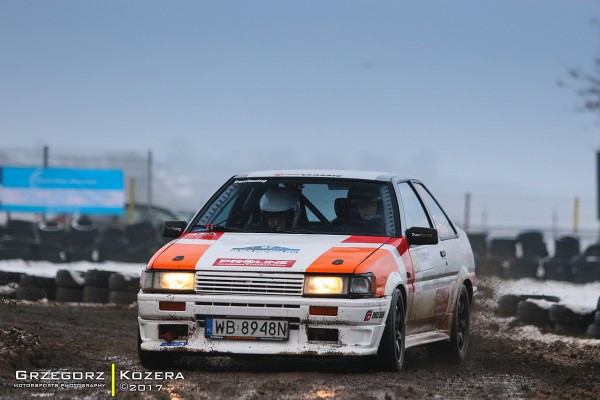 55. Rajd Barbórka 2017 - załoga Wysocki / Zalega - Toyota Corolla AE86